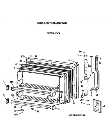 Freezer door