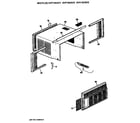 GE AVP12AAV1 cabinet and grille assembly diagram