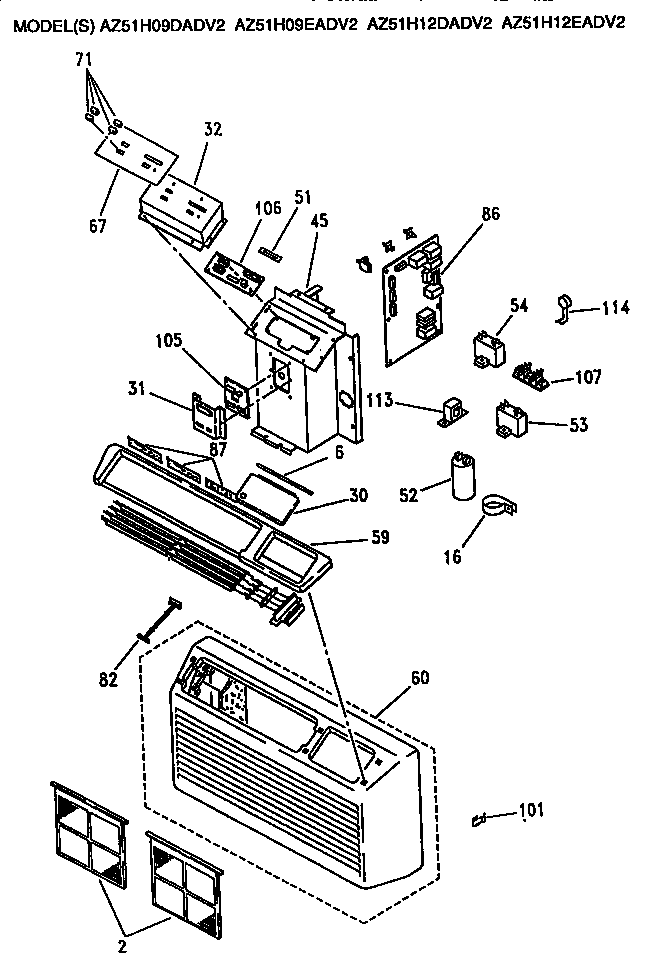 Control box and grille