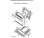 GE JGBS04GPV1WH oven door and broiler diagram