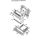 GE JGBS04GEV1AD oven door and broiler diagram