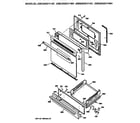 GE JGBS20GEV1WH oven door and broiler diagram