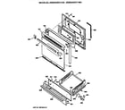 GE JGBS22GEV1AD oven door and broiler diagram