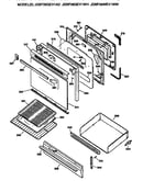 Oven door and broiler