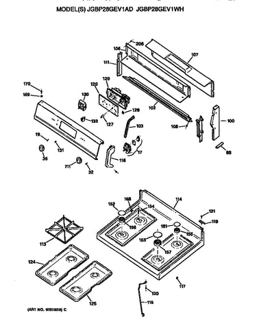 Control and cooktop