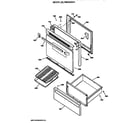 Hotpoint RB633GV1 door/utility drawer diagram