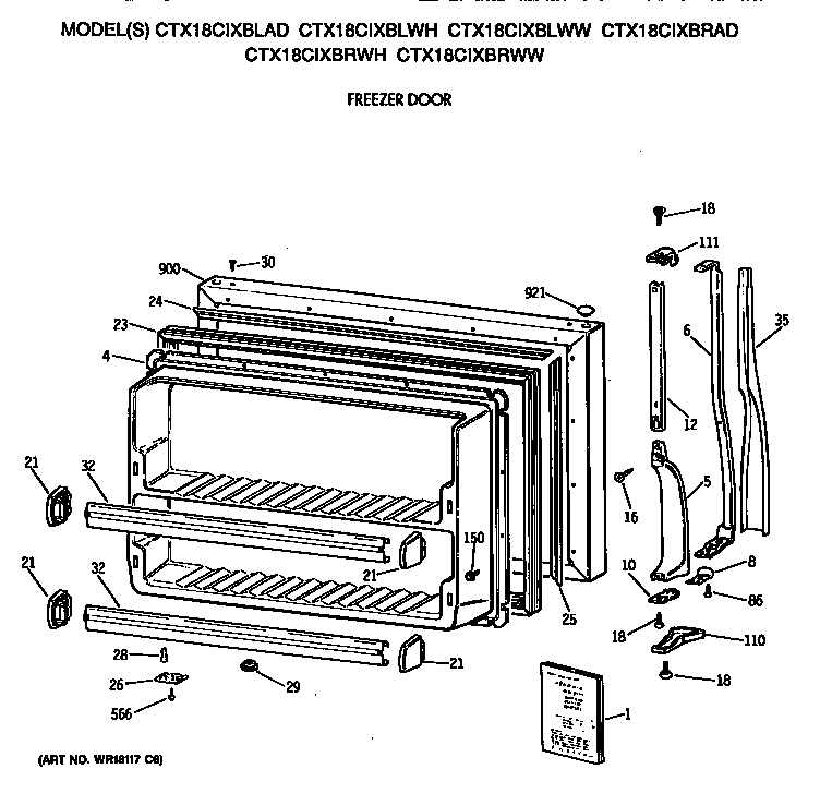 FREEZER DOOR