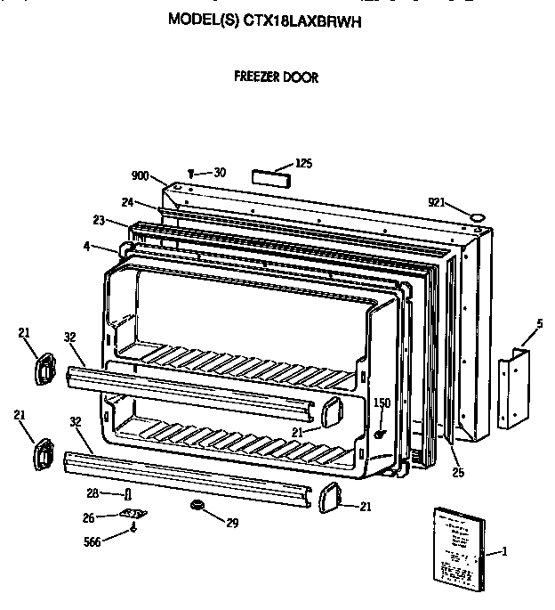Freezer door