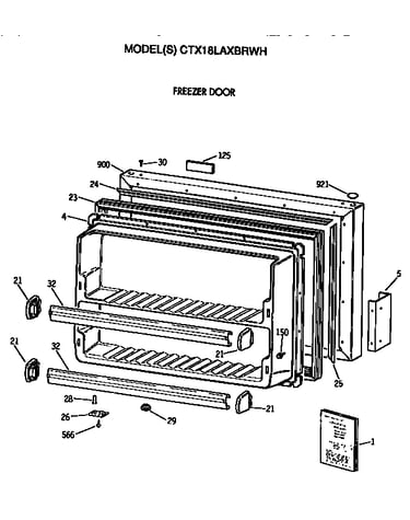 Freezer door