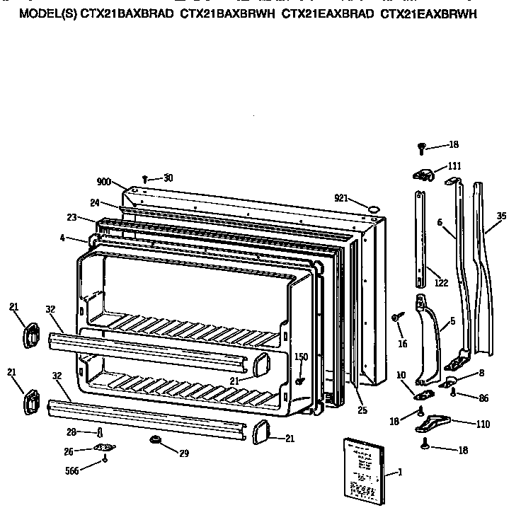 Freezer door