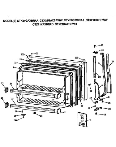 Freezer door