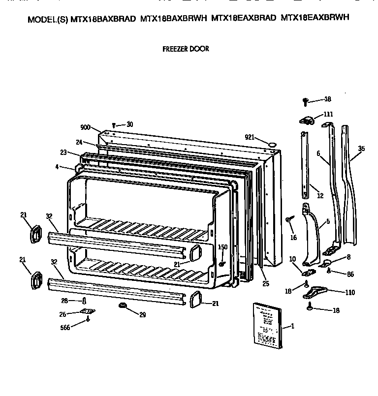 FREEZER DOOR