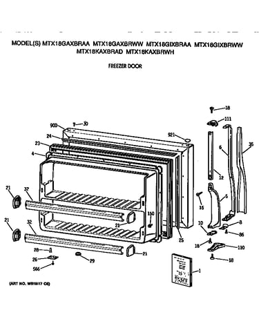 Freezer door