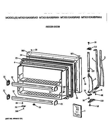 Freezer door