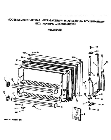 Freezer door