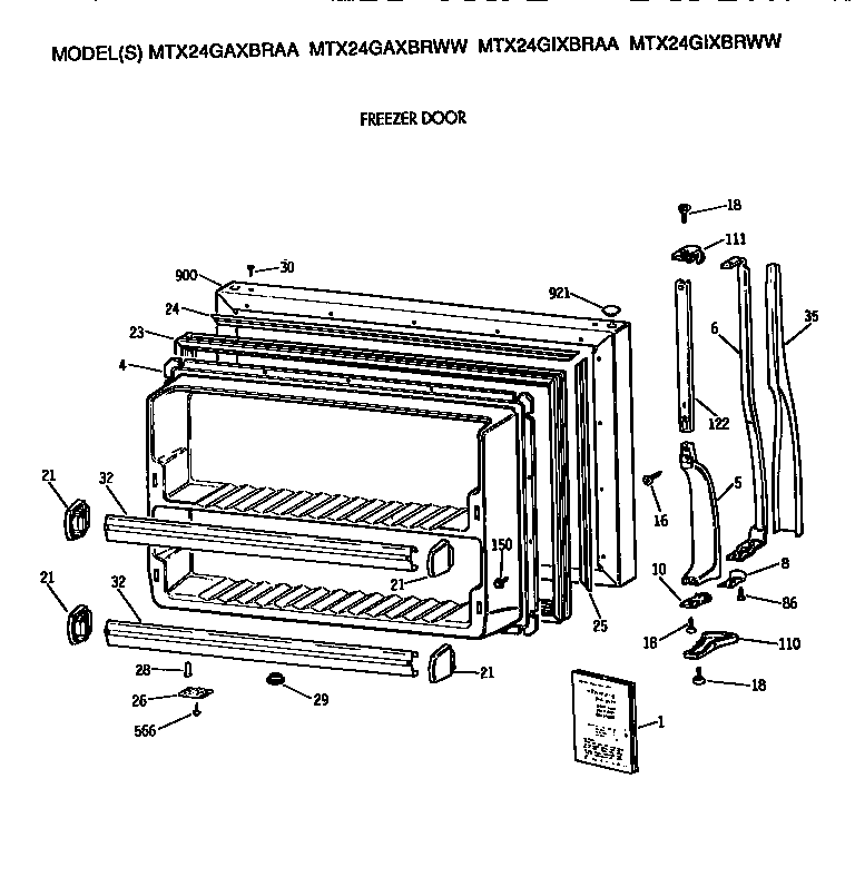 FREEZER DOOR