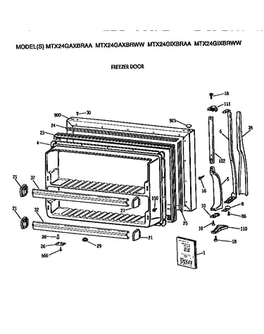 Freezer door