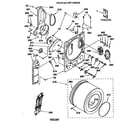 GE DDP1400SAB drum, heater and blower diagram
