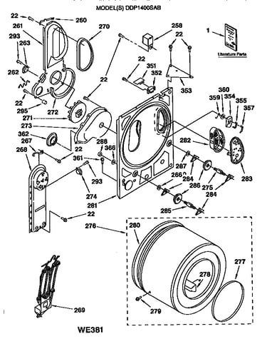 Drum, heater and blower