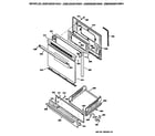 GE JGBS20GEV2AD oven door and broiler diagram