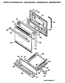 Oven door and broiler