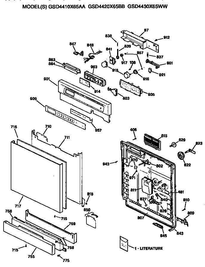 Front/control panel
