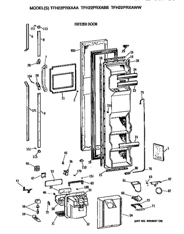 Freezer door