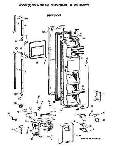 Freezer door