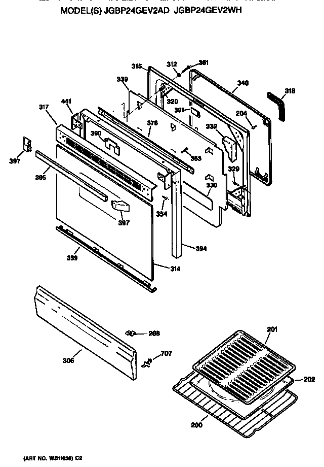 Oven door