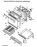 Oven door and broiler
