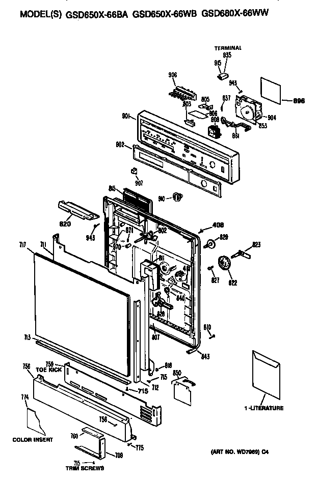 Front/control panel