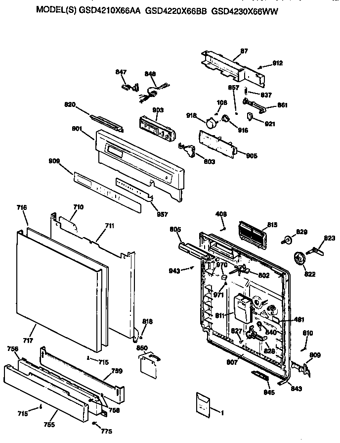 Front/control panel