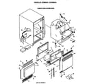 GE ZDIW50XA cabinet liner and door diagram