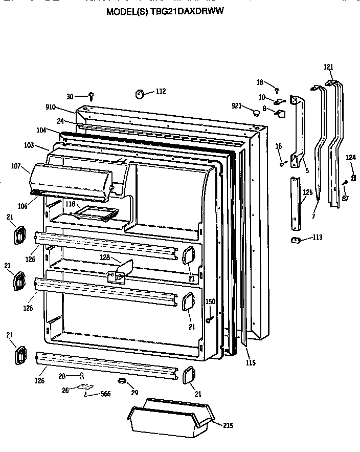 Refrigerator door