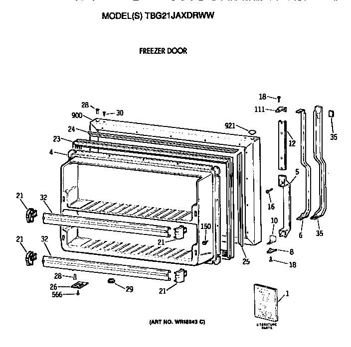 Freezer door