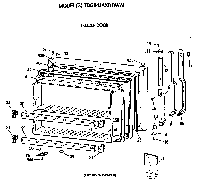 Freezer door