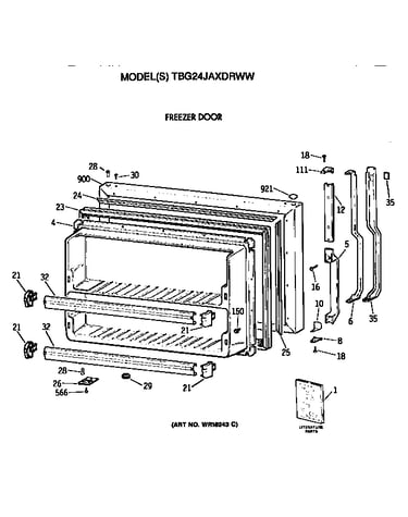 Freezer door