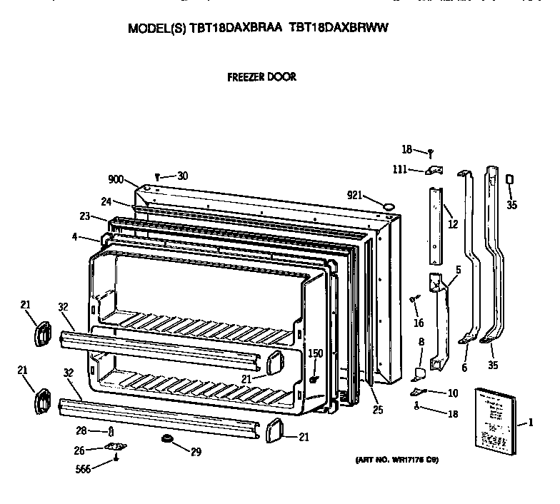 Freezer door