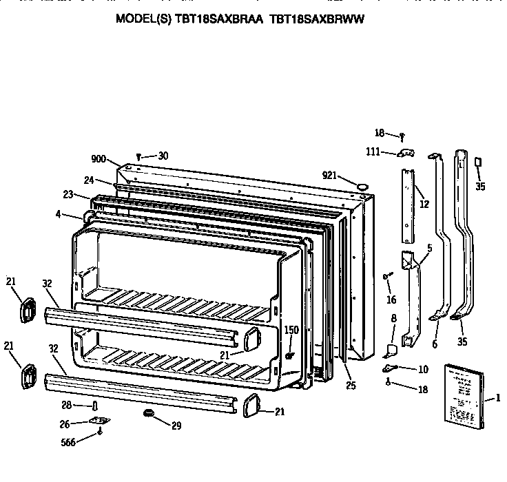 Freezer door