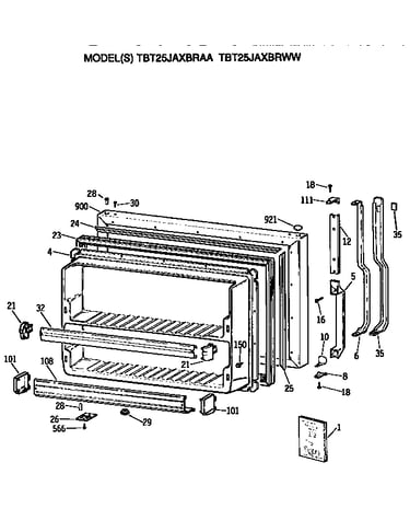 Freezer door