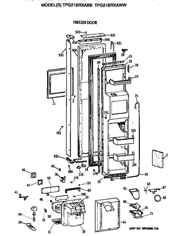 Freezer door