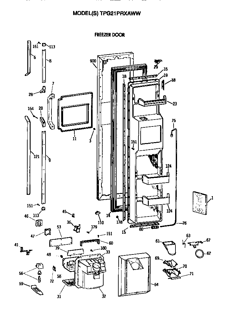 Freezer door