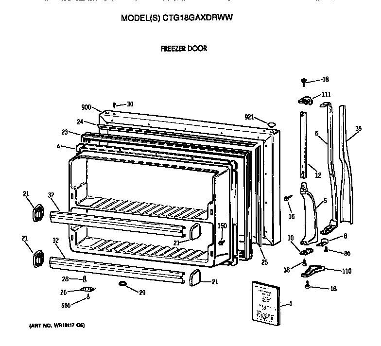 FREEZER DOOR