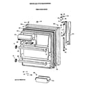 Hotpoint CTG18GAXDRWW fresh food door diagram