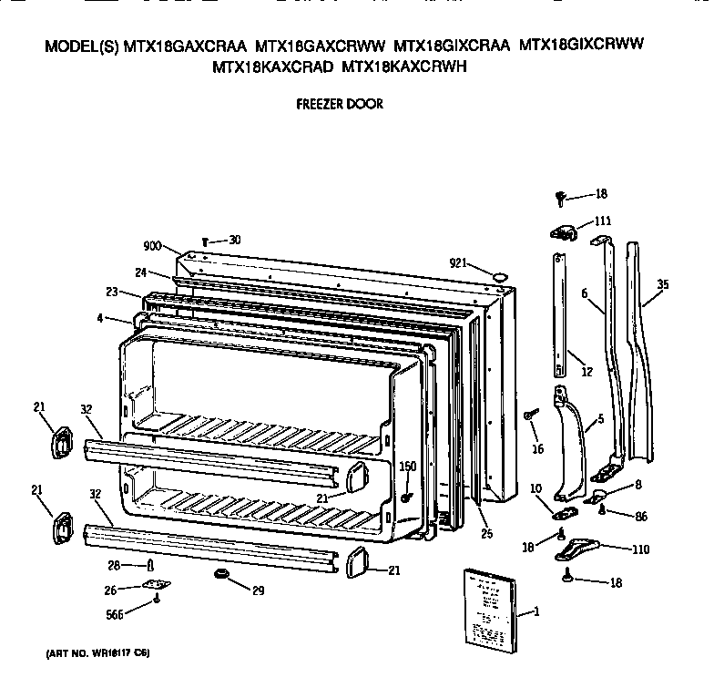 FREEZER DOOR