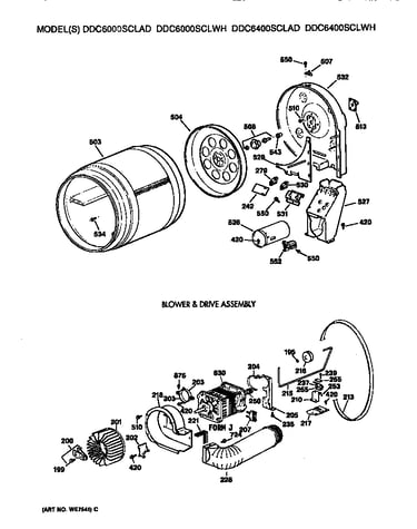 Drum, duct,blower and drive