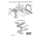 GE DDC6400SCLWH cabinet front and gas valve, burner diagram