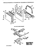 Cabinet front and gas valve, burner