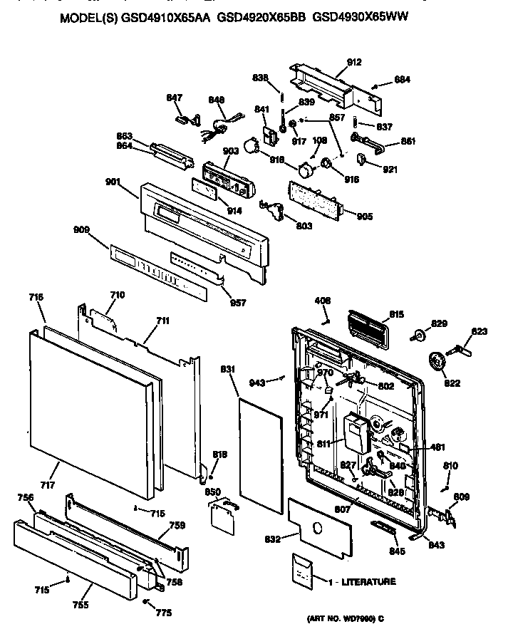 Front/control panel