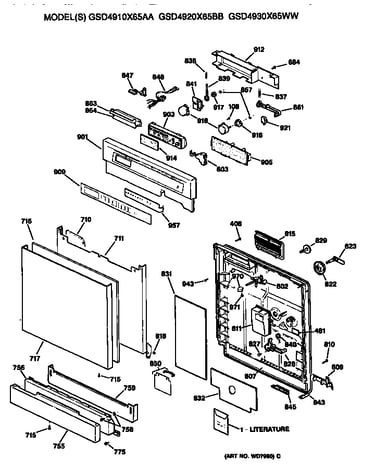 Front/control panel